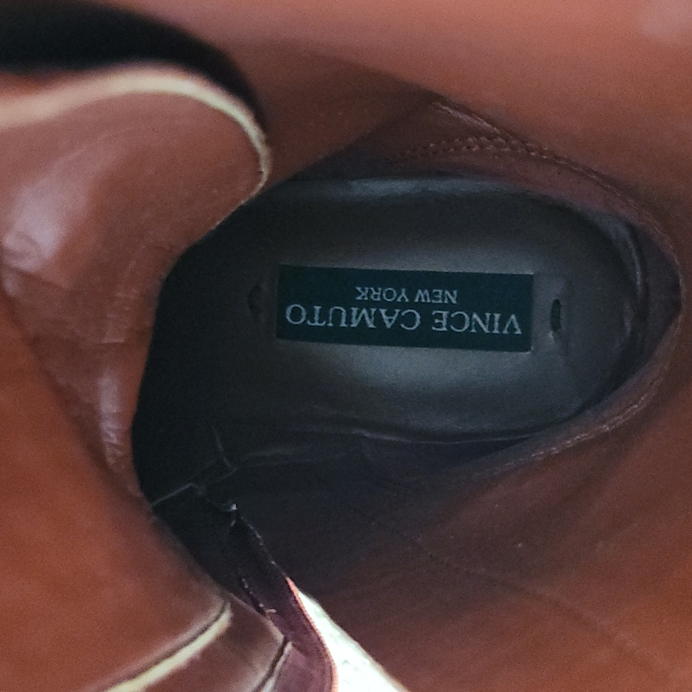 Vince Camuto Rust Combat Boots EUC WO's 8.5 - Picture 6 of 8